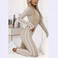 Sporty Zip-Up Jumpsuit with Long Sleeves for Active Women – Clara
