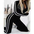 Sporty Zip-Up Jumpsuit with Long Sleeves for Active Women – Clara