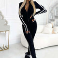 Sporty Zip-Up Jumpsuit with Long Sleeves for Active Women – Clara