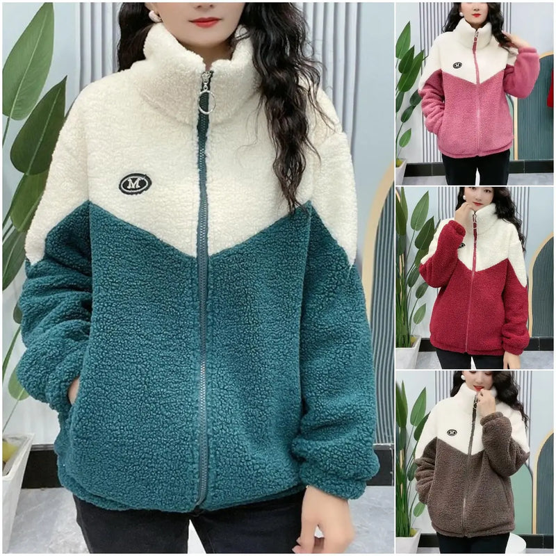 Cozy Fleece Jacket with Zippered Pockets for Women – Emma