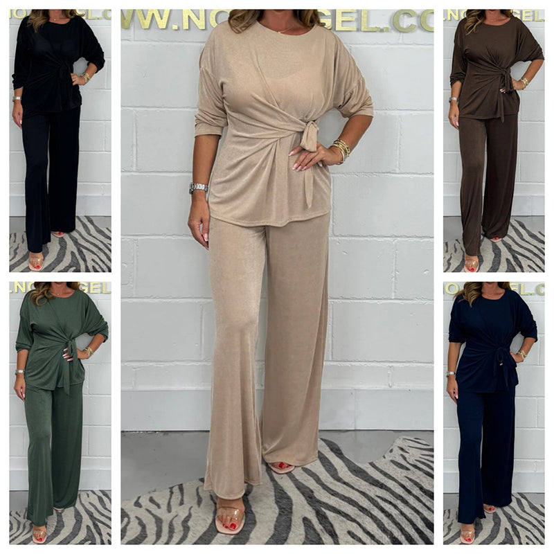Flattering Wide-Leg Pants and Tunic Co-Ord Set for Women – Chloe