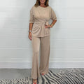 Flattering Wide-Leg Pants and Tunic Co-Ord Set for Women – Chloe