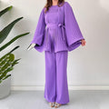 Sophisticated Pleated Two-Piece Suit, Modern & Chic – Sophia
