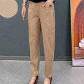 Relaxed Fit Elastic Waist Cotton Pants, Everyday Comfort – Sophia