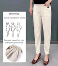 Relaxed Fit Elastic Waist Cotton Pants, Everyday Comfort – Sophia