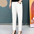 Relaxed Fit Elastic Waist Cotton Pants, Everyday Comfort – Sophia