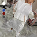 Women's Sporty Hooded Tracksuit with Modern Accents - Olivia