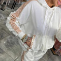 Women's Sporty Hooded Tracksuit with Modern Accents - Olivia