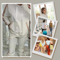 Women's Sporty Hooded Tracksuit with Modern Accents - Olivia