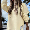 Trendy Fall Sweatshirt with Side Zipper for Relaxed Comfort – Sarah