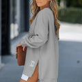 Trendy Fall Sweatshirt with Side Zipper for Relaxed Comfort – Sarah