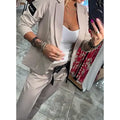 Tailored Khaki Suit Jacket & Stretchable Pants Set, Modern Fit – Emily