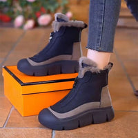 Durable Waterproof Snow Boots with Warm Zipper Closure – Sophia