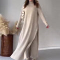 Sleek Turtleneck Sweater with Flowing Wide-Leg Pants – Olivia