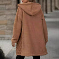 Women's Plush Quilted Sherpa Jacket with Warm Hood – Emily