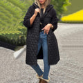 Women's Plush Quilted Sherpa Jacket with Warm Hood – Emily
