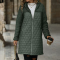 Women's Plush Quilted Sherpa Jacket with Warm Hood – Emily
