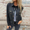 Faux Suede Utility Jacket with Button-Down Detail – Sophia