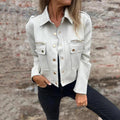 Faux Suede Utility Jacket with Button-Down Detail – Sophia
