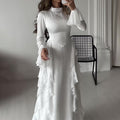 Satin Glossy Evening Gown with a High Waist Fit – Isabella