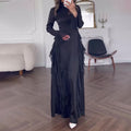 Satin Glossy Evening Gown with a High Waist Fit – Isabella