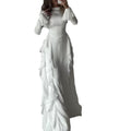 Satin Glossy Evening Gown with a High Waist Fit – Isabella