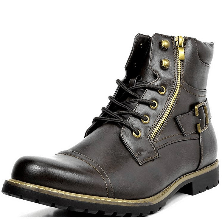 Durable Leather Motorcycle Boots with Non-Slip Sole – Jack