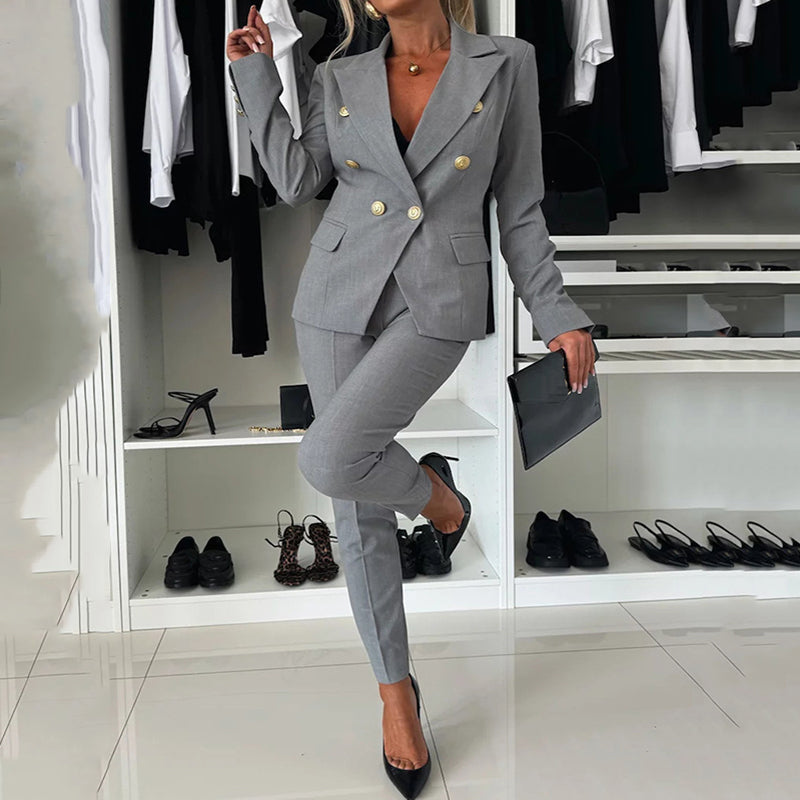 Elegant Women's Business Suit Set for Professional Occasions – Emily