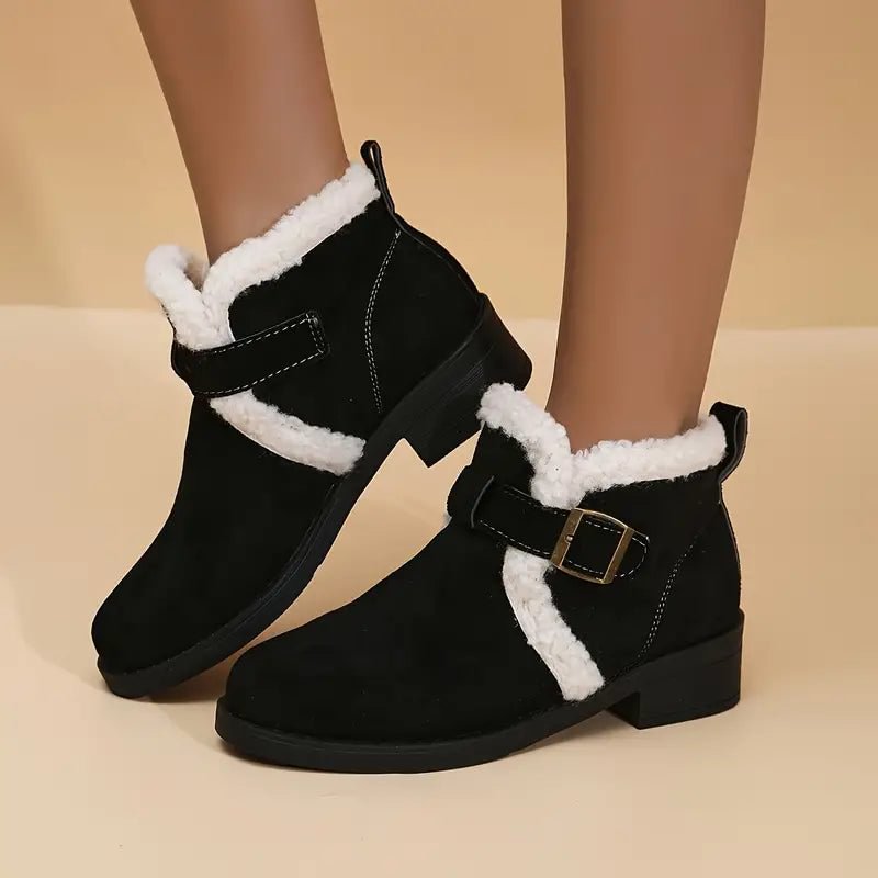 Cozy Winter Ankle Boots with Plush Warm Lining – Sophia