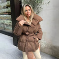 Quilted Lace-Up Winter Jacket, Elegant & Cold-Resistant – Sophia