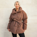 Quilted Lace-Up Winter Jacket, Elegant & Cold-Resistant – Sophia