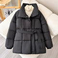 Quilted Lace-Up Winter Jacket, Elegant & Cold-Resistant – Sophia