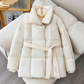 Quilted Lace-Up Winter Jacket, Elegant & Cold-Resistant – Sophia