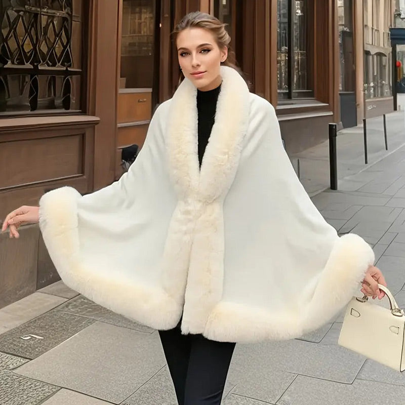 Oversized Knit Poncho Wrap, Cozy & Stylish Layering Piece – Emily