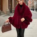 Oversized Knit Poncho Wrap, Cozy & Stylish Layering Piece – Emily