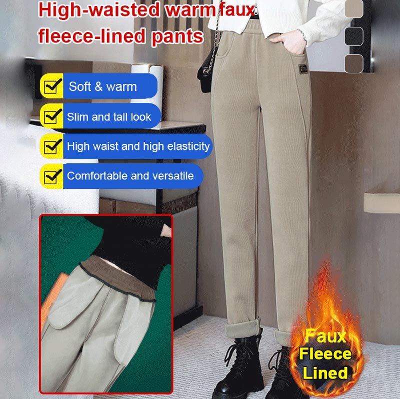 Cozy Corduroy Pants with Fleece Lining for Women – Sophia