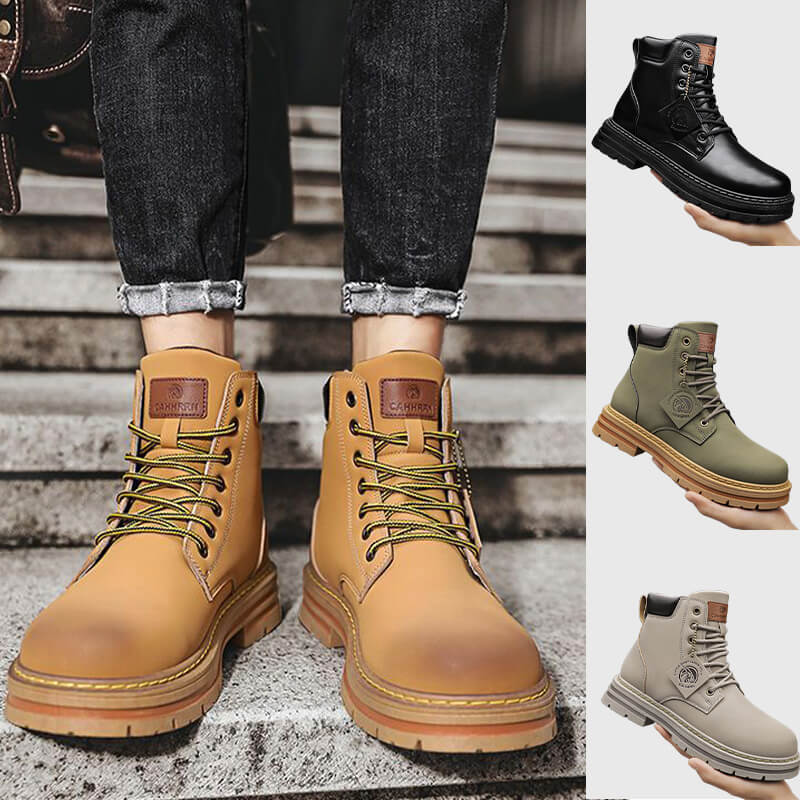 Durable Vintage Leather Boots for Rugged Comfort - Ethan