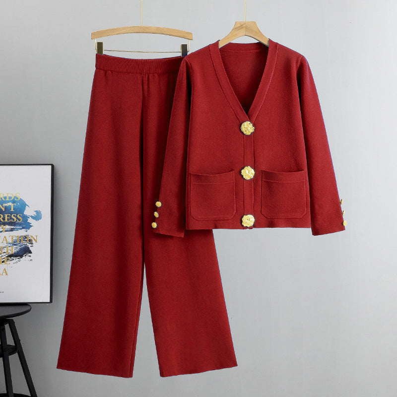 Chic Knit Sweater and Matching Pants Set for Women – Olivia