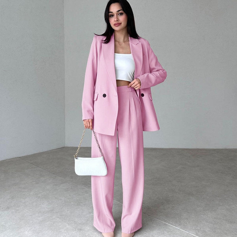 Elegant Women’s Blazer Pants Suit Set for Formal Wear – Emily