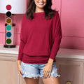 Women's Batwing Sleeve Top with a Modern Round Neck – Chloe