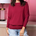 Women's Batwing Sleeve Top with a Modern Round Neck – Chloe