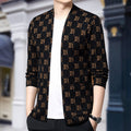 Warm Men's Casual Coat with Letter Print and Pockets – David