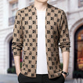 Warm Men's Casual Coat with Letter Print and Pockets – David