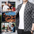 Warm Men's Casual Coat with Letter Print and Pockets – David