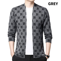 Warm Men's Casual Coat with Letter Print and Pockets – David
