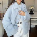 Plush Winter Coat Lapel Jacket, Cozy & Elegant Outerwear – Emily