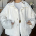 Plush Winter Coat Lapel Jacket, Cozy & Elegant Outerwear – Emily