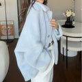 Plush Winter Coat Lapel Jacket, Cozy & Elegant Outerwear – Emily