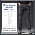 Casual Rugged Gray Denim Jeans with Utility Pockets for Men - Jacob