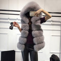 Faux Fur Hooded Vest, Ultra-Warm & Fashion-Forward – Emily